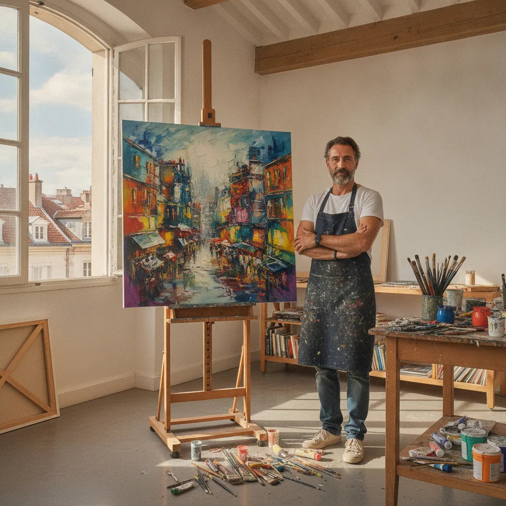 Coeur de Lyon Yann Guillerd, la toile d'un peintre lyonnais Image