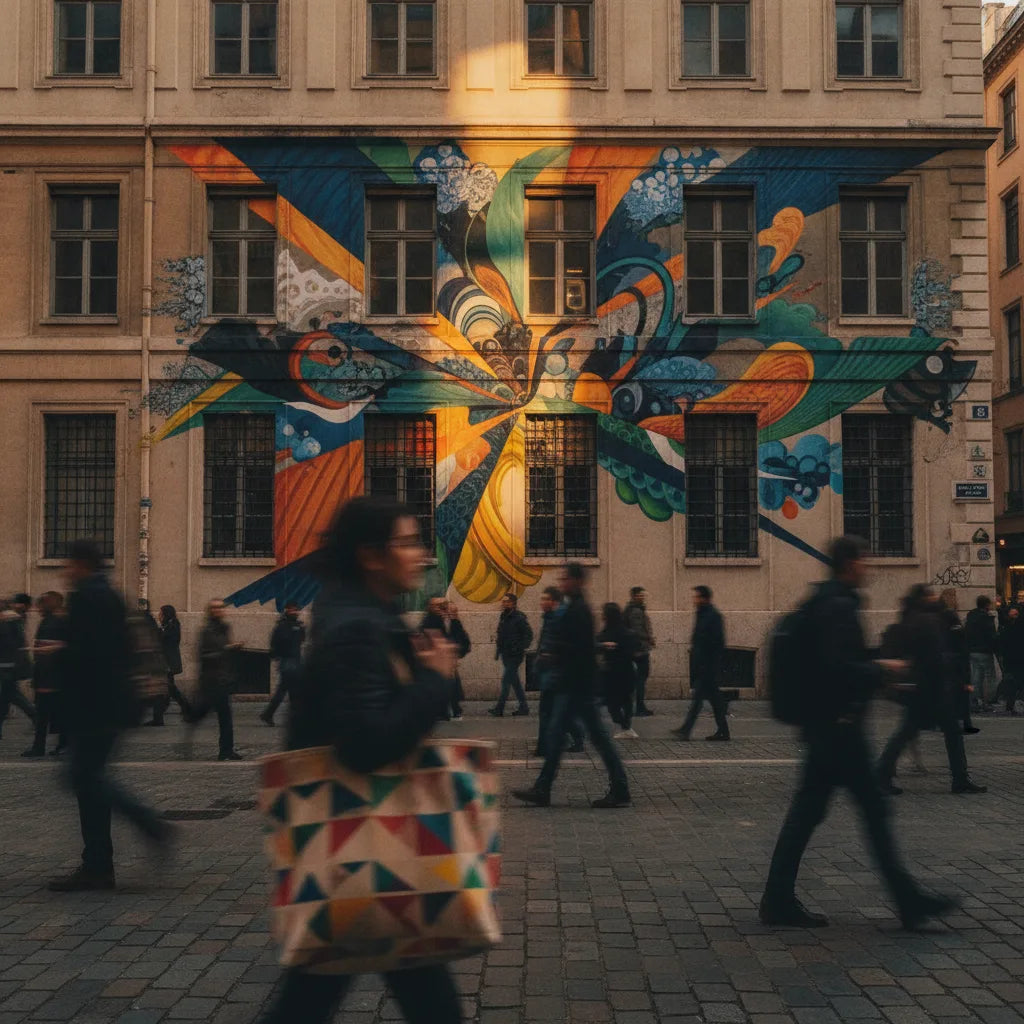 Serviette Lyon Art Moderne | L'œuvre Cœur de Lyon expliquée