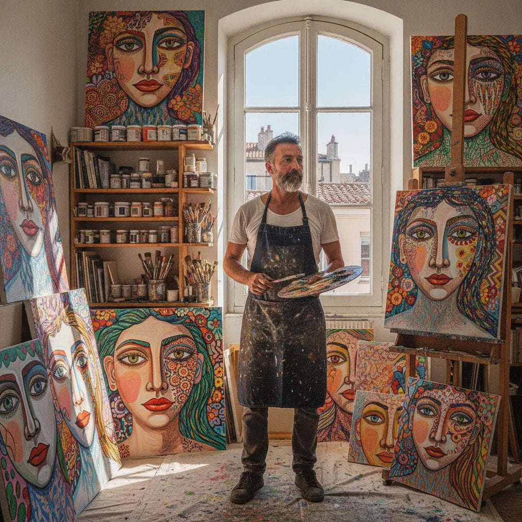 Atelier de Yann Guillerd artiste peintre Lyon | ARTGY7 Image