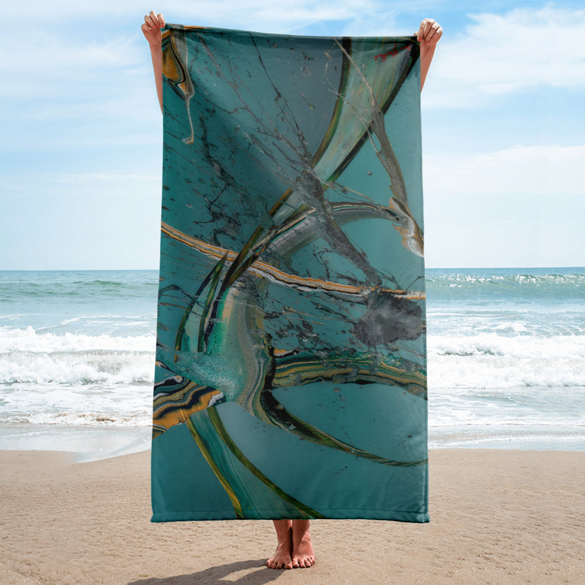 Serviette artistique premium ARTGY7 inspirée d’une œuvre originale de Yann Guillerd.