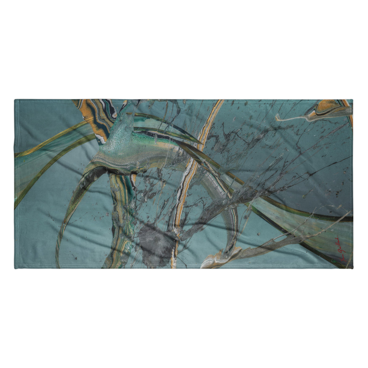 Serviette artistique premium ARTGY7 inspirée d’une œuvre originale de Yann Guillerd.